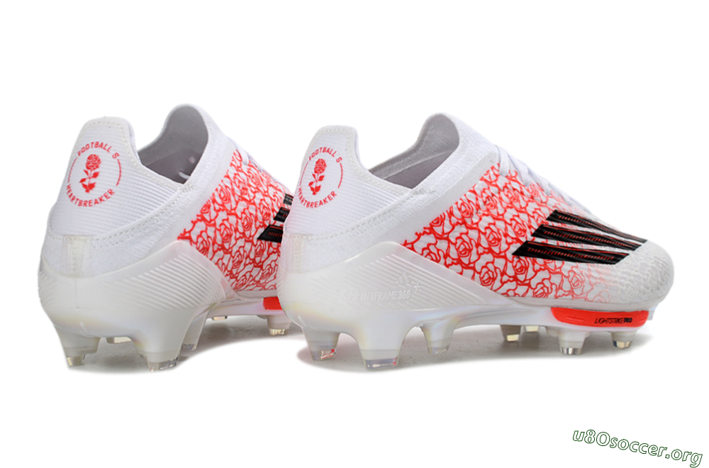 Adidas F50+ Elite Lightstrike Pro FG Football Boots - White/Crimson Red/Black 7