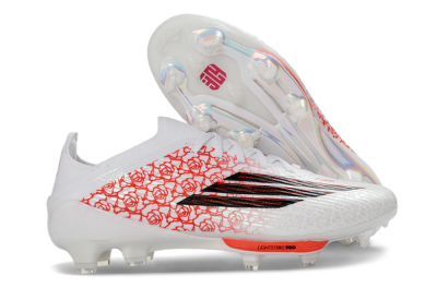 Adidas F50+ Elite Lightstrike Pro FG Football Boots - White/Crimson Red/Black