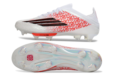 Adidas F50+ Elite Lightstrike Pro FG Football Boots - White/Crimson Red/Black