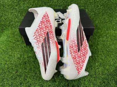 Adidas F50+ Elite Lightstrike Pro FG Football Boots - White/Crimson Red/Black