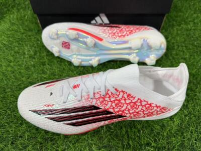 Adidas F50+ Elite Lightstrike Pro FG Football Boots - White/Crimson Red/Black