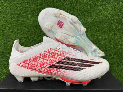 Adidas F50+ Elite Lightstrike Pro FG Football Boots - White/Crimson Red/Black