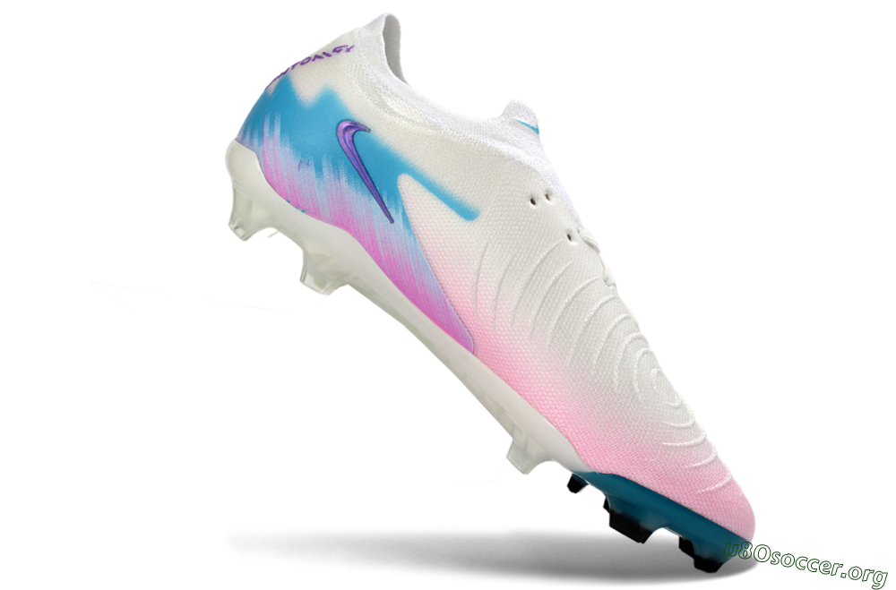 Nike Phantom GX 2 Elite FG Football Shoes - White/Aqua Sky/Pink Bliss 4
