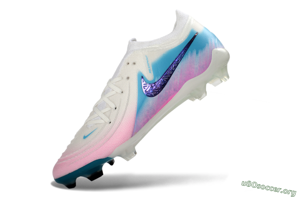 Nike Phantom GX 2 Elite FG Football Shoes - White/Aqua Sky/Pink Bliss 5