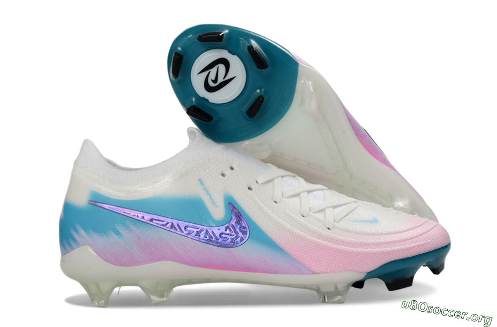 Nike Phantom GX 2 Elite FG Football Shoes - White/Aqua Sky/Pink Bliss 2