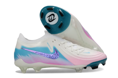 Nike Phantom GX 2 Elite FG Football Shoes - White/Aqua Sky/Pink Bliss