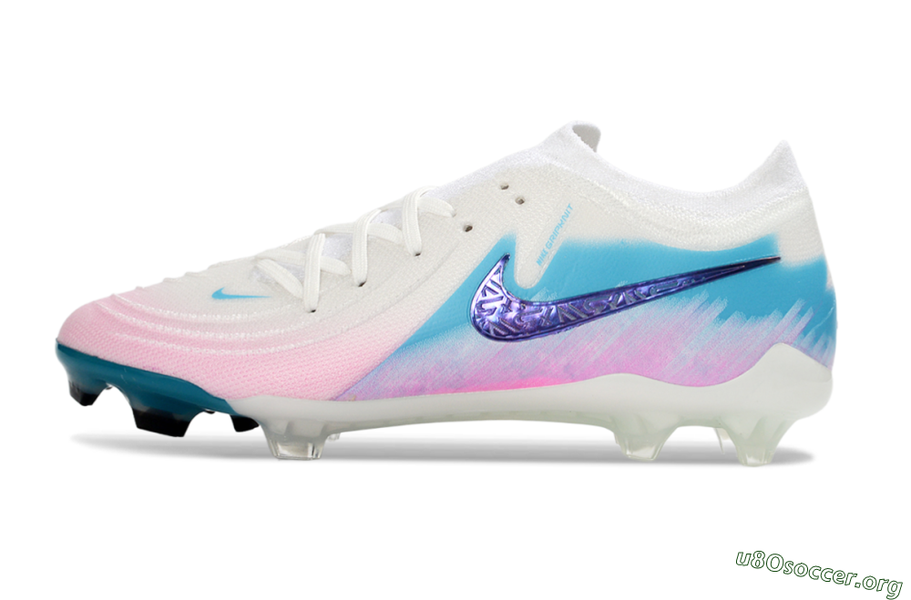 Nike Phantom GX 2 Elite FG Football Shoes - White/Aqua Sky/Pink Bliss 3