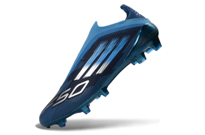 Adidas F50 Elite Laceless FG Football Boots - Blue/Sky Blue/Navy Blue