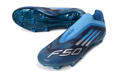 Adidas F50 Elite Laceless FG Football Boots - Blue/Sky Blue/Navy Blue