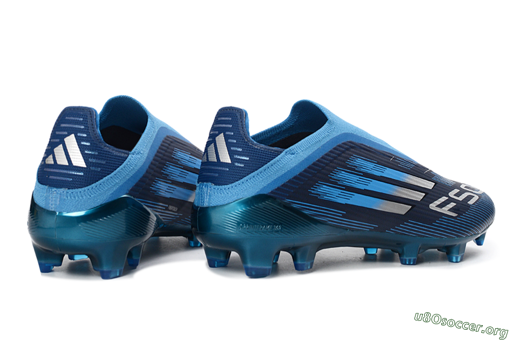 Adidas F50 Elite Laceless FG Football Boots - Blue/Sky Blue/Navy Blue 7