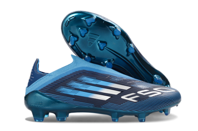 Adidas F50 Elite Laceless FG Football Boots - Blue/Sky Blue/Navy Blue