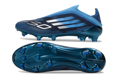 Adidas F50 Elite Laceless FG Football Boots - Blue/Sky Blue/Navy Blue