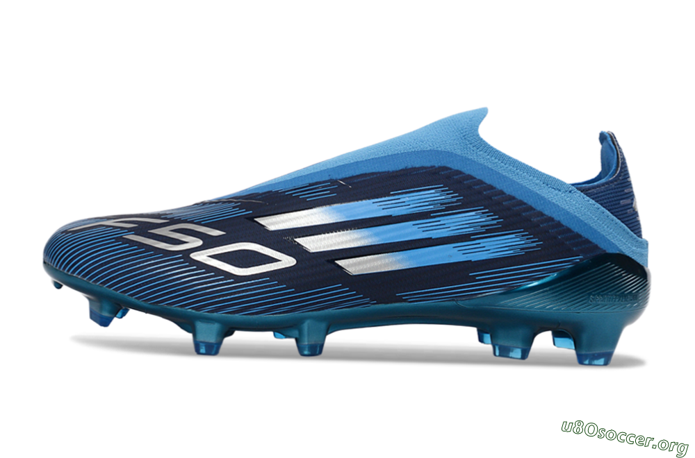 Adidas F50 Elite Laceless FG Football Boots - Blue/Sky Blue/Navy Blue 3