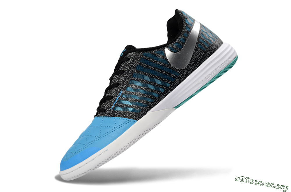 Nike Lunar Gato 2 IC Football Shoes - Blue/Aqua Blue/Black Metallic 6