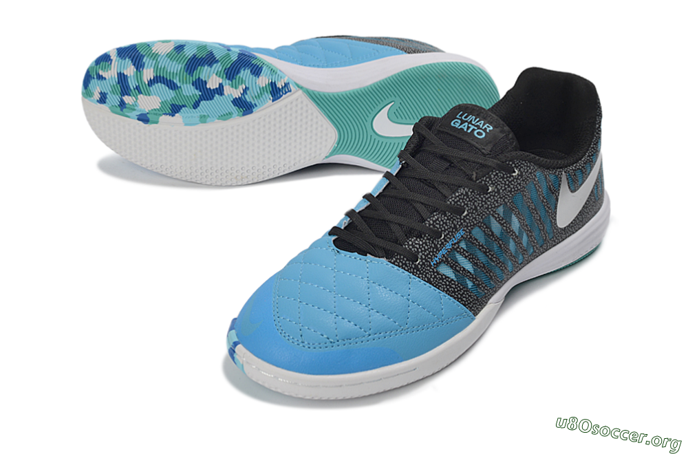 Nike Lunar Gato 2 IC Football Shoes - Blue/Aqua Blue/Black Metallic 0