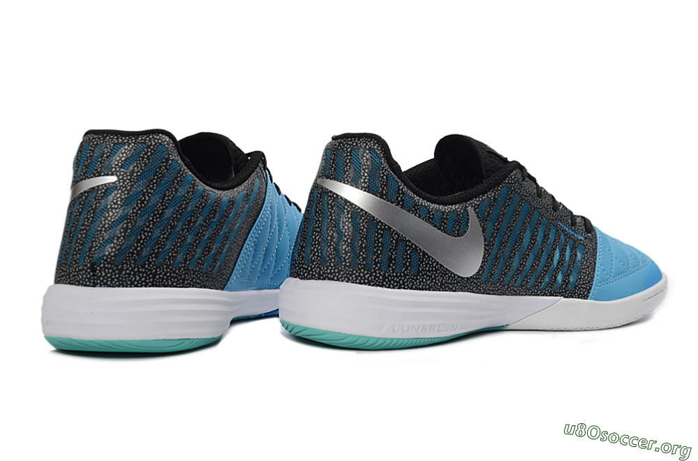 Nike Lunar Gato 2 IC Football Shoes - Blue/Aqua Blue/Black Metallic 7