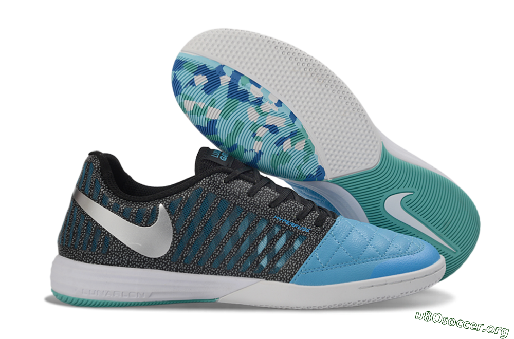 Nike Lunar Gato 2 IC Football Shoes - Blue/Aqua Blue/Black Metallic 2