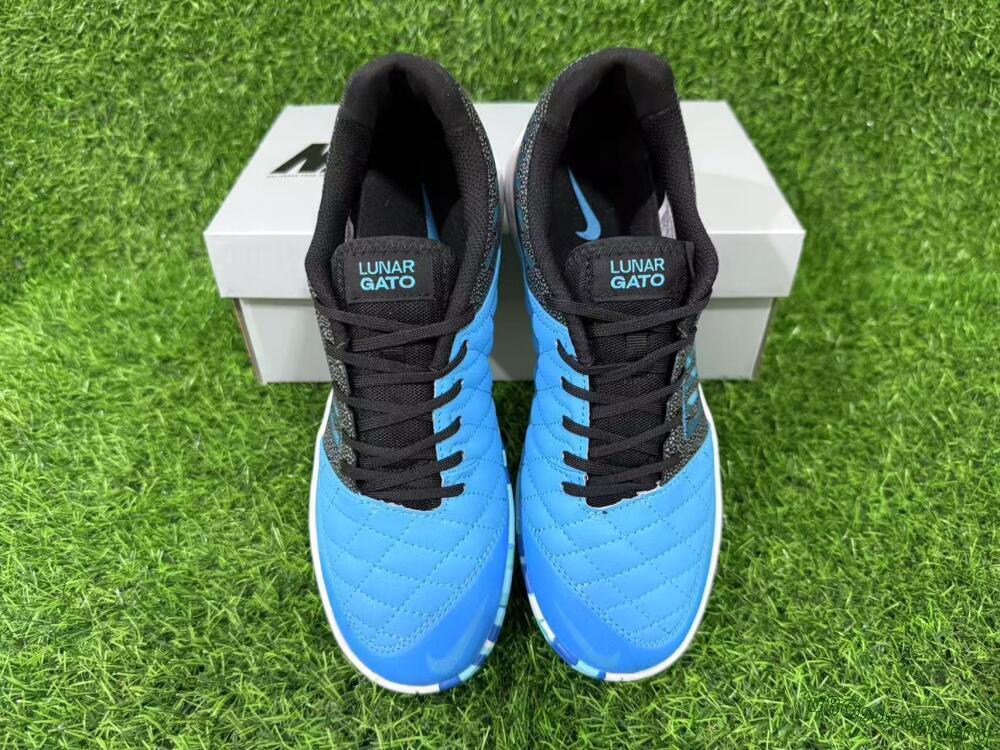 Nike Lunar Gato 2 IC Football Shoes - Blue/Aqua Blue/Black Metallic