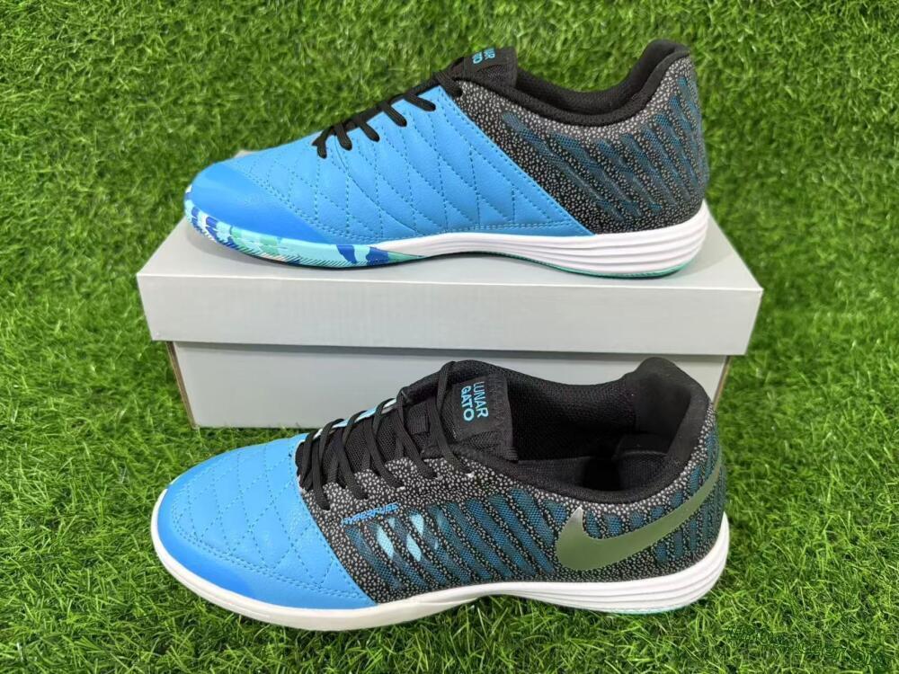 Nike Lunar Gato 2 IC Football Shoes - Blue/Aqua Blue/Black Metallic