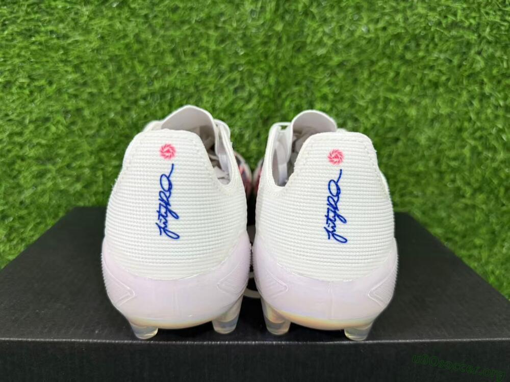 Adidas F50 Elite Laceless AG Football Boots - White/Crimson Red/Marine Blue