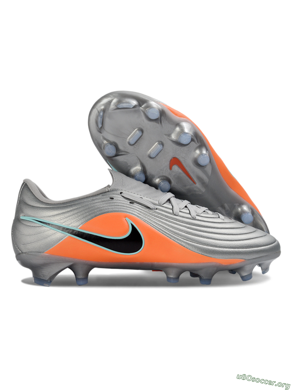 Nike Tiempo Legend 11 Elite FG Football Boots - Gray/Vivid Orange/Mint Blue 2