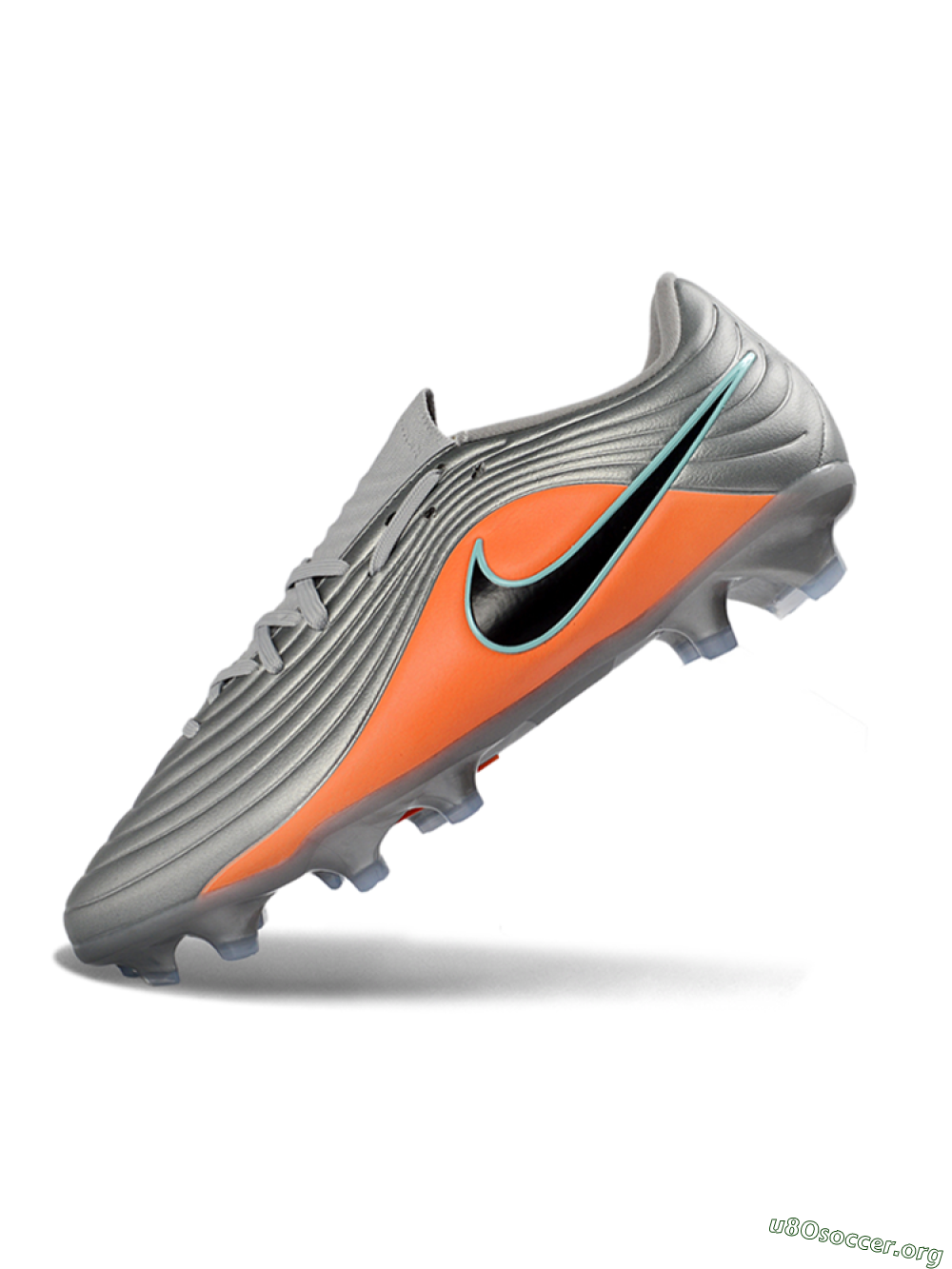Nike Tiempo Legend 11 Elite FG Football Boots - Gray/Vivid Orange/Mint Blue 5