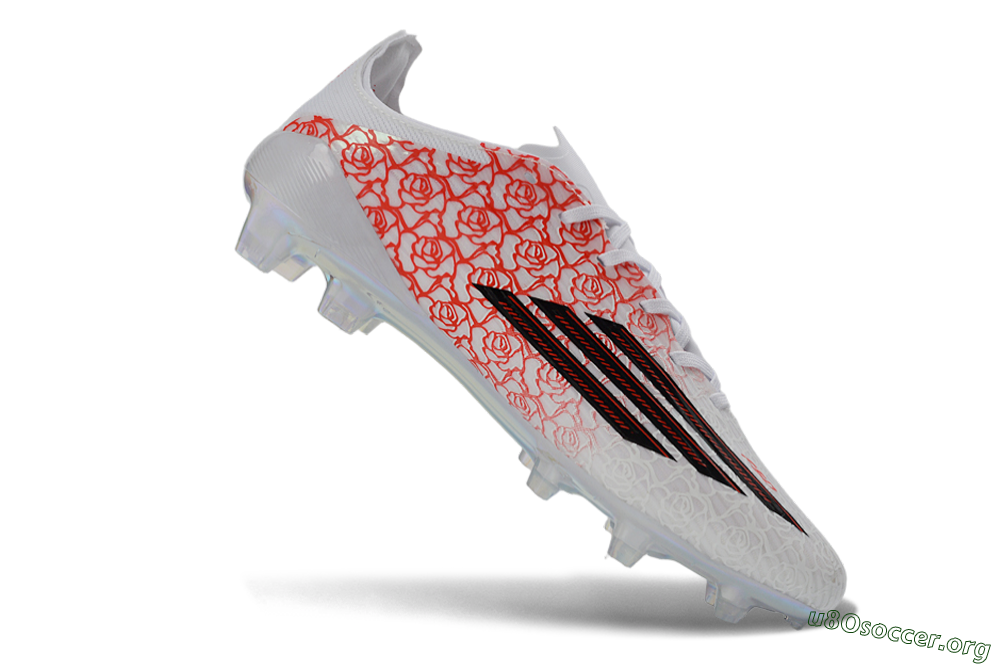 Adidas F50 Elite FG Football Boots - White/Fiery Coral/Black 5