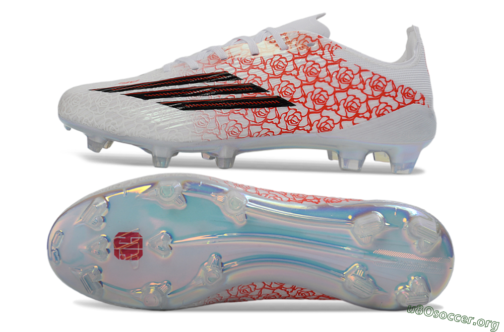 Adidas F50 Elite FG Football Boots - White/Fiery Coral/Black 1