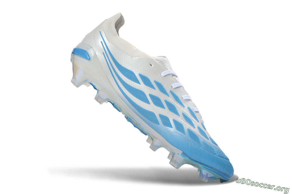 Adidas Predator 26 Elite FG Football Boots - Blue/Sky Blue/Iridescent White 4