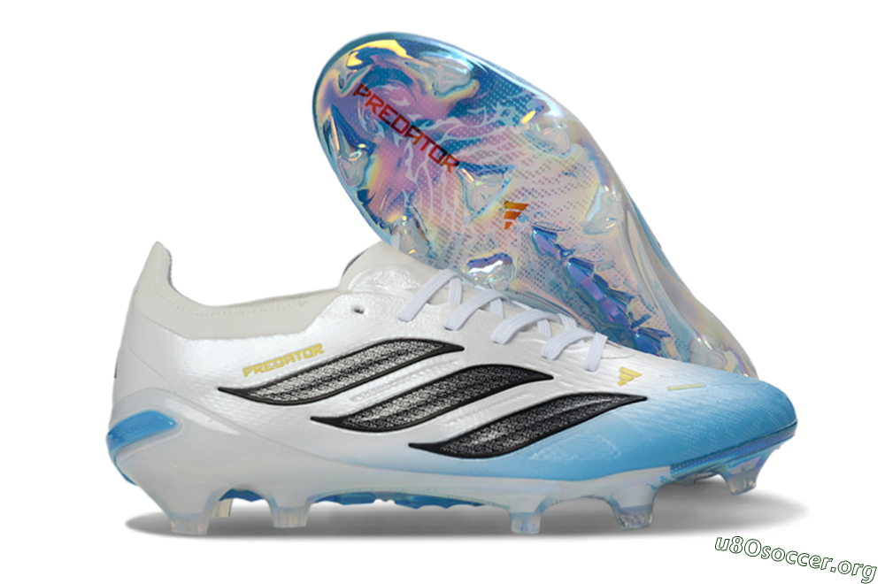 Adidas Predator 26 Elite FG Football Boots - Blue/Sky Blue/Iridescent White 2