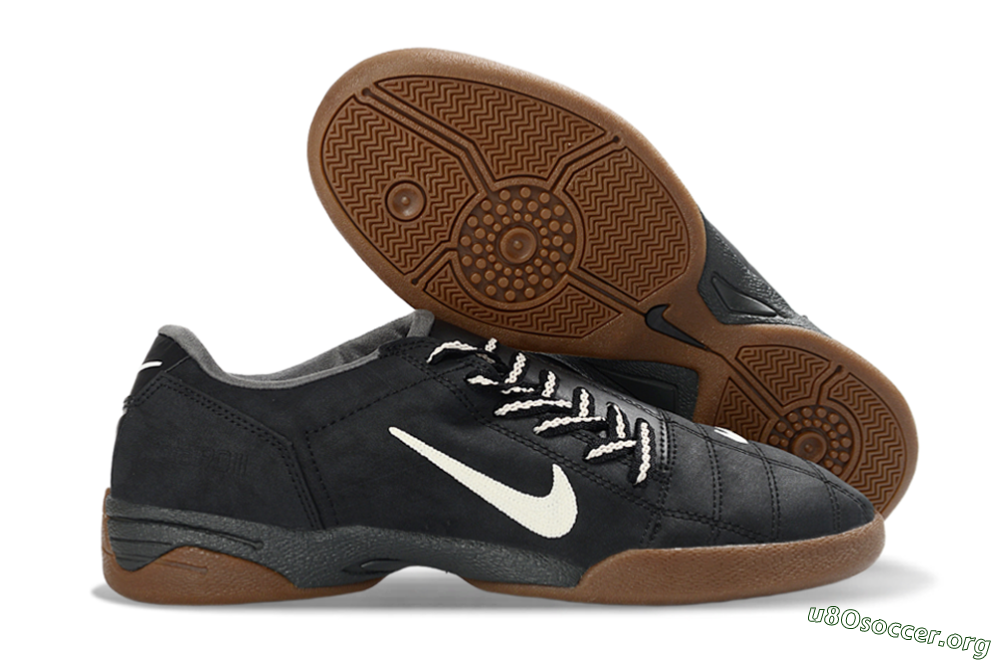 Nike Total 90 III IC Football Shoes - Black/Dark Gray/Rich Brown 2