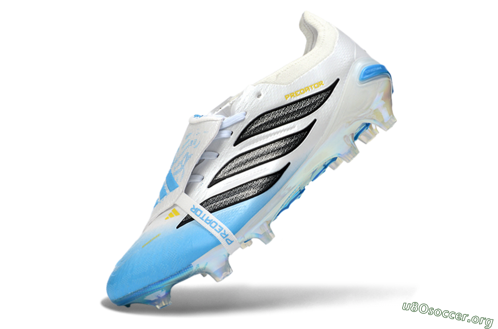 Adidas Predator 26 Elite Fold-Over Tongue FG Football Boots - Blue/Sky Blue/Iridescent White 5