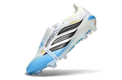 Adidas Predator 26 Elite Fold-Over Tongue FG Football Boots - Blue/Sky Blue/Iridescent White