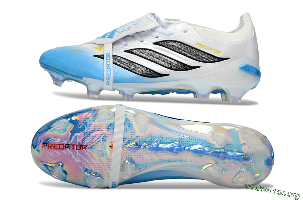 Adidas Predator 26 Elite Fold-Over Tongue FG Football Boots - Blue/Sky Blue/Iridescent White 1