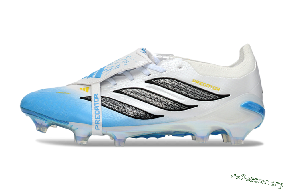 Adidas Predator 26 Elite Fold-Over Tongue FG Football Boots - Blue/Sky Blue/Iridescent White 3