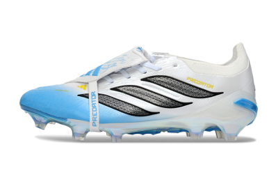 Adidas Predator 26 Elite Fold-Over Tongue FG Football Boots - Blue/Sky Blue/Iridescent White