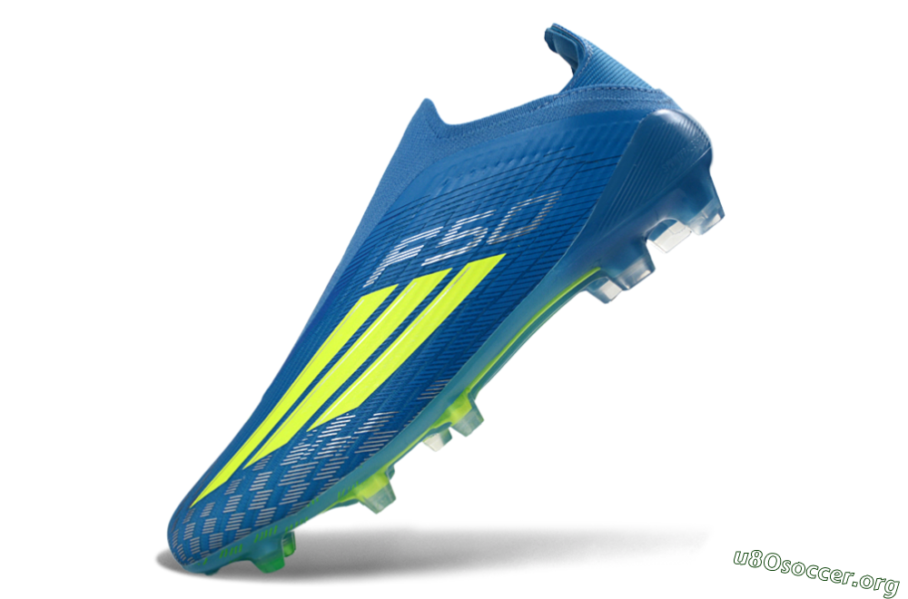 Adidas F50 Elite Laceless FG Football Boots - Blue/Luminous Green/Electric Blue 6