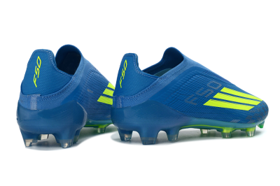 Adidas F50 Elite Laceless FG Football Boots - Blue/Luminous Green/Electric Blue