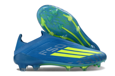 Adidas F50 Elite Laceless FG Football Boots - Blue/Luminous Green/Electric Blue