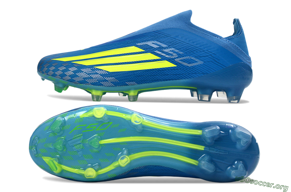Adidas F50 Elite Laceless FG Football Boots - Blue/Luminous Green/Electric Blue 1