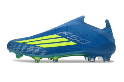 Adidas F50 Elite Laceless FG Football Boots - Blue/Luminous Green/Electric Blue
