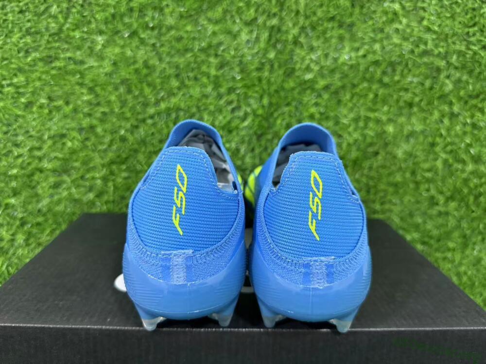 Adidas F50 Elite Laceless FG Football Boots - Blue/Luminous Green/Electric Blue