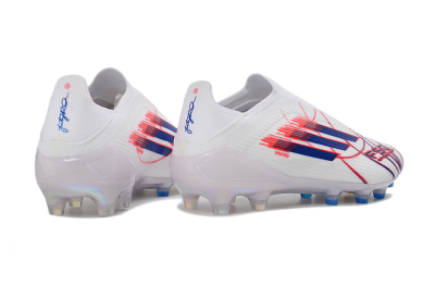 Adidas F50 Elite Laceless AG Football Boots - White/Electric Red/Icy Blue