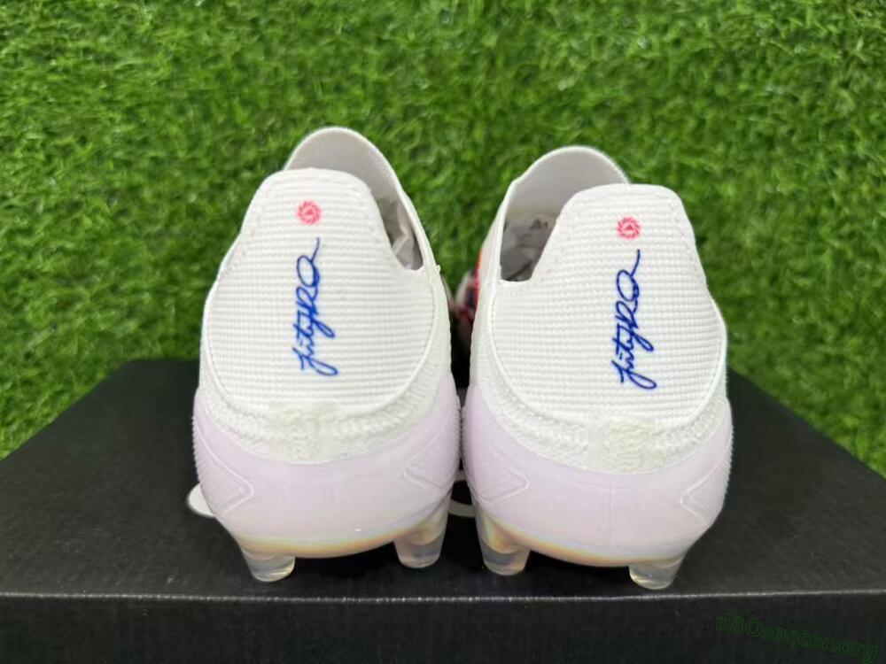 Adidas F50 Elite Laceless AG Football Boots - White/Electric Red/Icy Blue