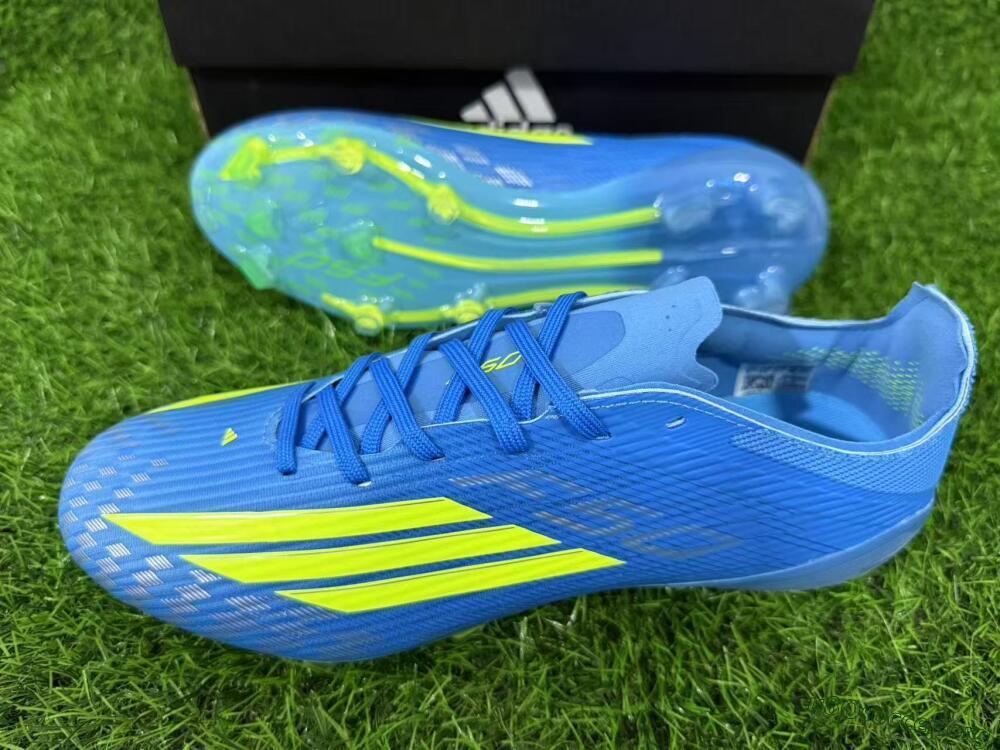 Adidas F50 Elite FG Football Boots - Blue/Lime Green/Neo Blue