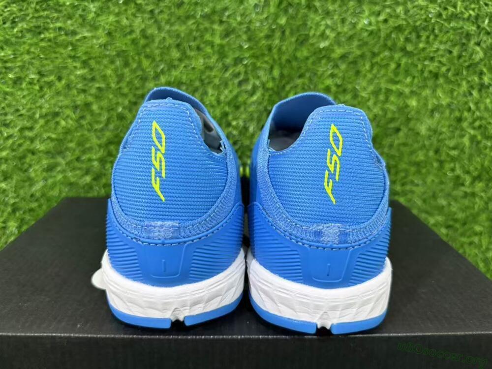 Adidas F50 Elite Laceless TF Football Shoes - Blue/Luminous Green/White