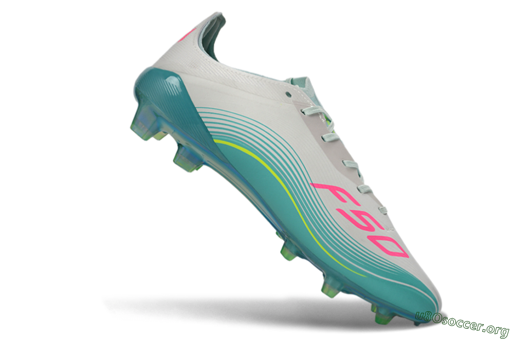 Messi x Adidas F50 Elite FG Football Boots - Aqua/Coral Splash/Mint Breeze 5