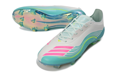 Messi x Adidas F50 Elite FG Football Boots - Aqua/Coral Splash/Mint Breeze