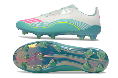 Messi x Adidas F50 Elite FG Football Boots - Aqua/Coral Splash/Mint Breeze