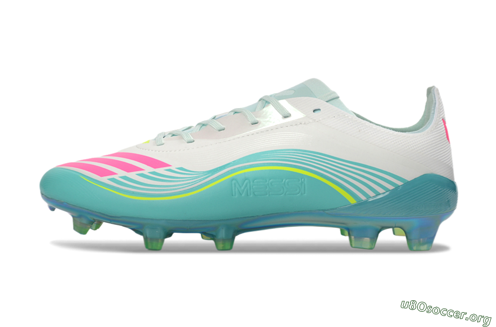Messi x Adidas F50 Elite FG Football Boots - Aqua/Coral Splash/Mint Breeze 3